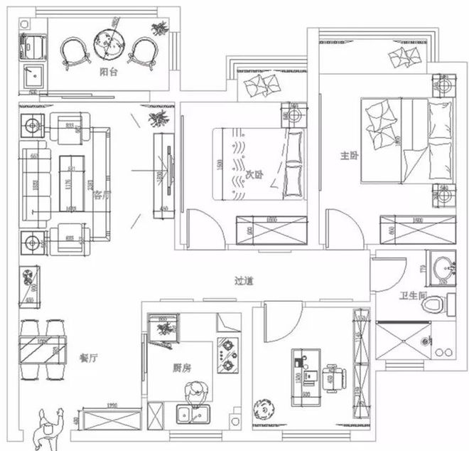 亿百体育：118㎡三室两厅北欧风暖意融融原木家具添温馨充满自然气息(图1)